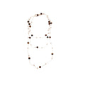 Long Layered Gold Tone Necklace with Brown Crystal Stations view 5
