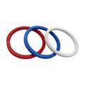 Red White Blue Coiled Spring Bangle Bracelet Three Piece Set view 5