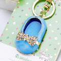 Bow Ballet Flat Keychains in Pink, Blue, Violet and Fuchsia view 7