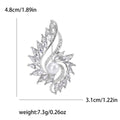 Winged Faux Pearl Rhinestone Brooch in Two Finishes view 5