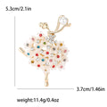 Ballerina Girl Brooch Multicolor Flower or Pearl Tutu Pin view 6