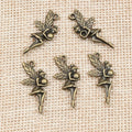 Antique Bronze Winged Fairy Girl Charms for Jewelry Making view 3