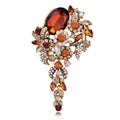 Blue Purple Flower Crystal Ten Designs Metal Brooch Pin view 11