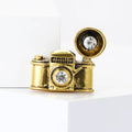 Vintage Camera Brooch with Round Clear Crystal Lens view 2