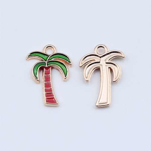 Front display of palm tree charm on a light background