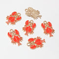 Enamel Turtle Crab and Lobster Charms in Bright Colors view 2