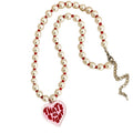 White Pearl Heart Pendant Necklace Pink Thats All Right Charm view 5