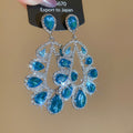 Crystal Open Teardrop Stud Earrings in Four Colors view 9