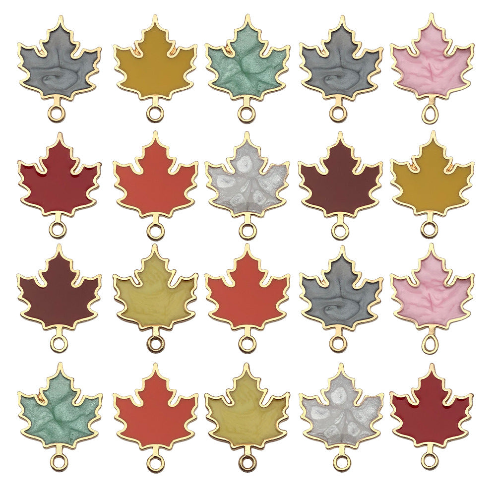Enamel Zinc Alloy Easter Egg Rabbit Maple Leaf Pumpkin Charm Pendant for DIY Jewelry