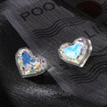 Colorful Resin Layered Heart Statement Stud Earrings in Four Designs view 7