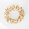 Round Crystal Leaf Wreath Brooch in Four Color Combinations view 3