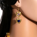 Gold Necklace Earring Sets Flower Oval Heart Three view 4