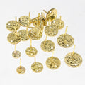 Round Disc Earring Posts With Hanging Holes in Four Sizes view 3