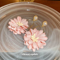 Floral Statement Earrings in Nine Soft Color Designs view 2