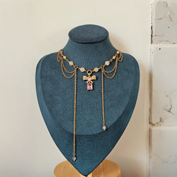 Bow Butterfly And Clover Statement Necklaces In Three Designs