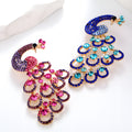 Peacock Crystal Two Designs Metal Brooch Pin for Jackets and Lapels view 5