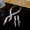 Four Silver And Gunmetal Teardrop Or Fringe Necklace Earring Sets view 8