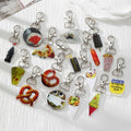 Colorful Acrylic Food Lobster-Clasp Charms in Sixteen Lettered Designs view 1