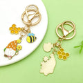 Bee and Honeycomb Charm Keychains with 33 Assorted Design Styles for Bags and Keys view 3