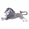 Running Lion Brooch in Copper and Silver Tones Jacket and Scarf Accessory view 7