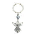 Silver-Tone Angel Keychain With Cross Bead, Bag And Tag Options view 5