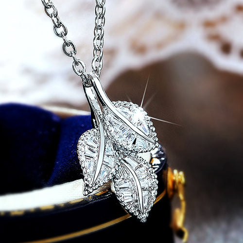 Alternate close view of the silver tone necklace