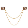 Gold Tone Flower Crystal Three Designs Metal Brooch Pin view 1