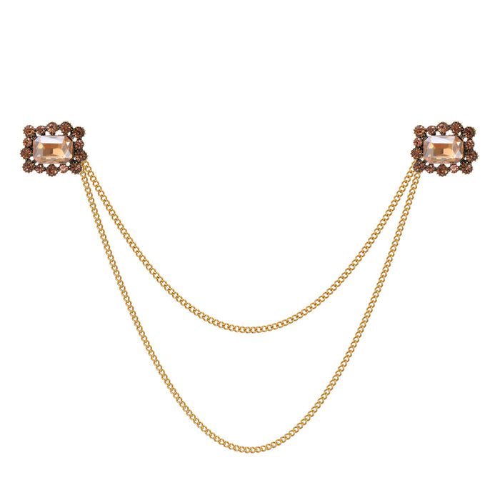 Gold Tone Flower Crystal Three Designs Metal Brooch Pin