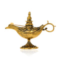 Blue Gold Tone Genie Lamp Enamel Two Designs Metal Brooch Pin view 6