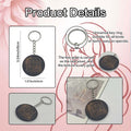 Black Round Wood Mama Keychain With Metal Ring, Two Package Styles view 3