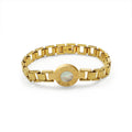 Steel Roman Numeral Dial Bracelet Shell Center Link Band view 5