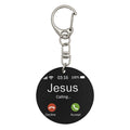 Jesus Calling Acrylic Round Keychain Black Phone Screen view 5