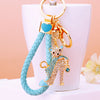 Sky-Blue-Braided-Loop Blue-High-Heel-Cat