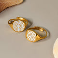Geometric Solitaire Crystal Ring in Eight Shapes and Finishes view 2