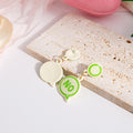 Green YES NO Speech Bubble Drop Stud Earrings Pair view 4