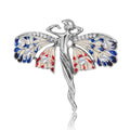 Winged Dancer Brooch in Four Enamel and Crystal Palettes view 5