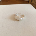 White Oval Capsule Stone Open Rings Gold Silver Four Styles view 9