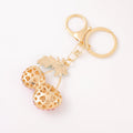 Rhinestone Fruit Keychain Metal Cherry Strawberry Bag Charm view 3
