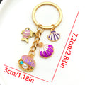 Nine Colorful Ocean Animal and Mermaid Metal Keychain Designs view 8