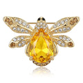 Crystal Bee Brooch With Large Teardrop Gem in Four Colors view 1