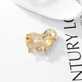 Gold Tone Flower Pearl Look Two Designs Metal Brooch Pin 3 x 2.8 cm view 3
