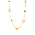 Gold Stainless Steel Long Czech Glass Station Necklace 80cm view 5