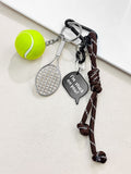 Braided Cord Keychain With Acrylic Chain And Sports Charm view 7