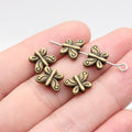 Butterfly Beads in Silver and Antique Bronze Finishes view 4
