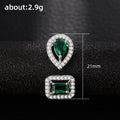 Pear And Rectangular Halo Adjustable Open Ring In Six Variants view 5