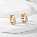 Gold and Silver Tone Patterned Huggie Earrings in Ten Styles view 9