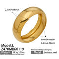 Mirror Polished Dome Bangle Gold Steel Multiple Widths view 6