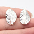 28x18mm 3g Multicolor Zinc Alloy Twisted Hammered Marquise Loose Metal Beads for Bracelet Making