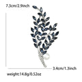 Long Crystal Leaf Branch Brooch A Long Leafy Branch Of Marquise Crystals view 8