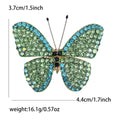 Crystal Butterfly Brooch With Polished Metal And Sculpted Decorative Details view 10